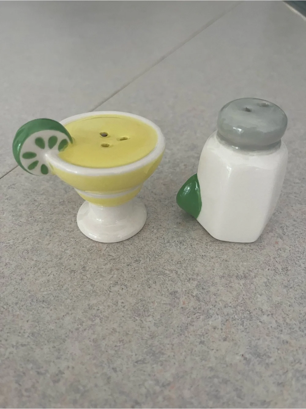 Lemon Lime Ceramic Salt and Pepper Shakers